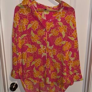 Vibrant Floral Button Down Shirt